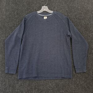 Columbia XCO Sweater Men's Large Blue V Neck Pullover Rib Knit